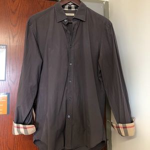 Burberry Dress Shirt with Check Accents
